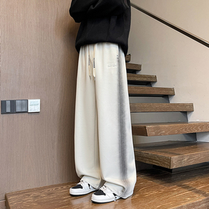 2025秋冬加厚卫裤男士直筒宽松休闲拼接运动裤阔腿裤1001GF29P68,男装休闲裤,星座1001