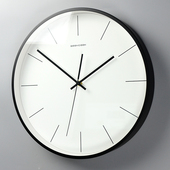 简约现代客厅挂钟静音家用钟表圆形卧室北欧刻度挂墙金属石英钟表