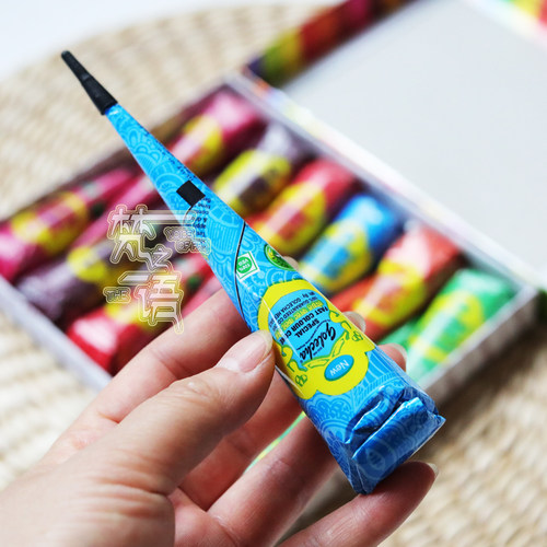 进口彩色海娜纹身膏身体创意彩绘