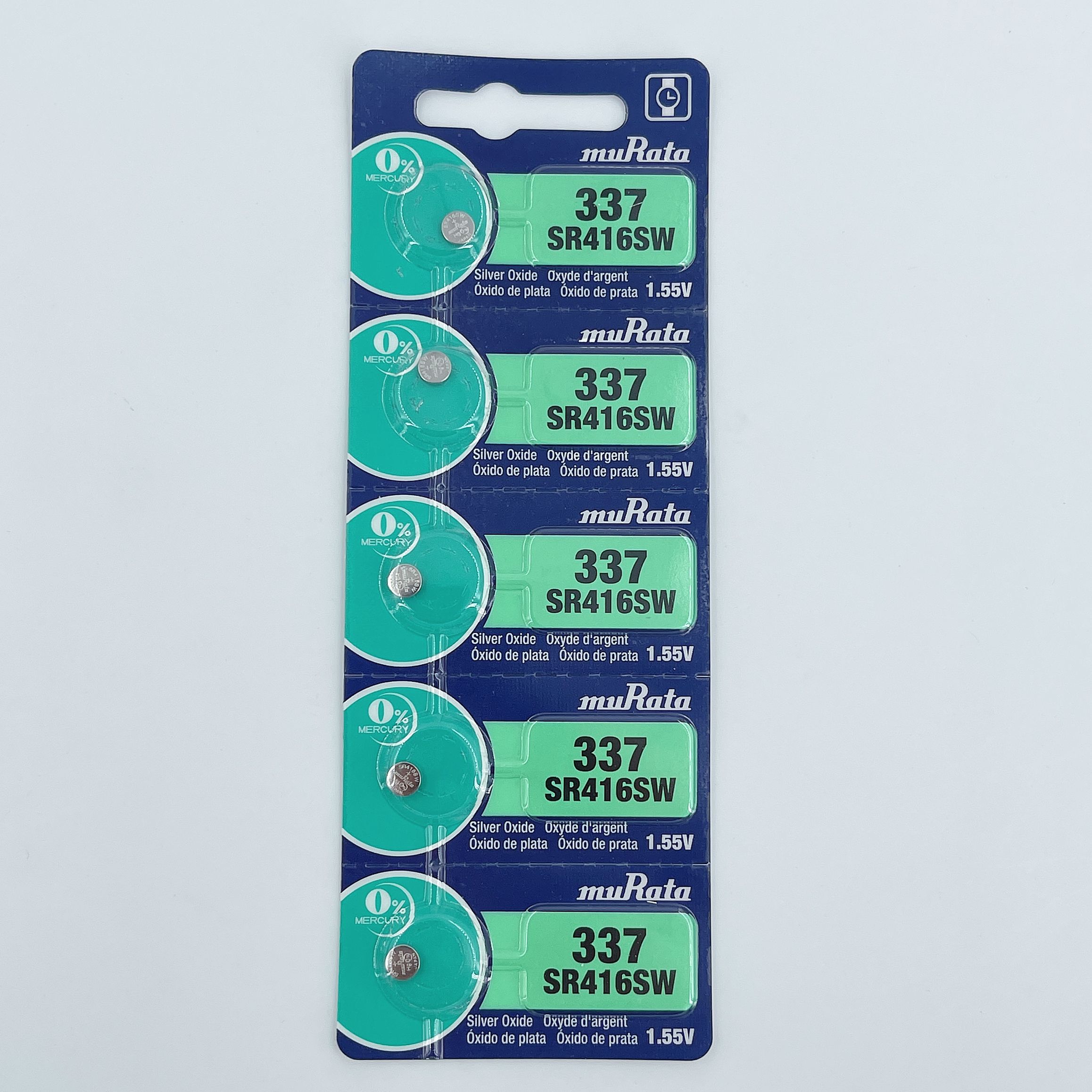 murata日本进口村田氧化银电池 手表纽扣电池 SR416SW 卡装337