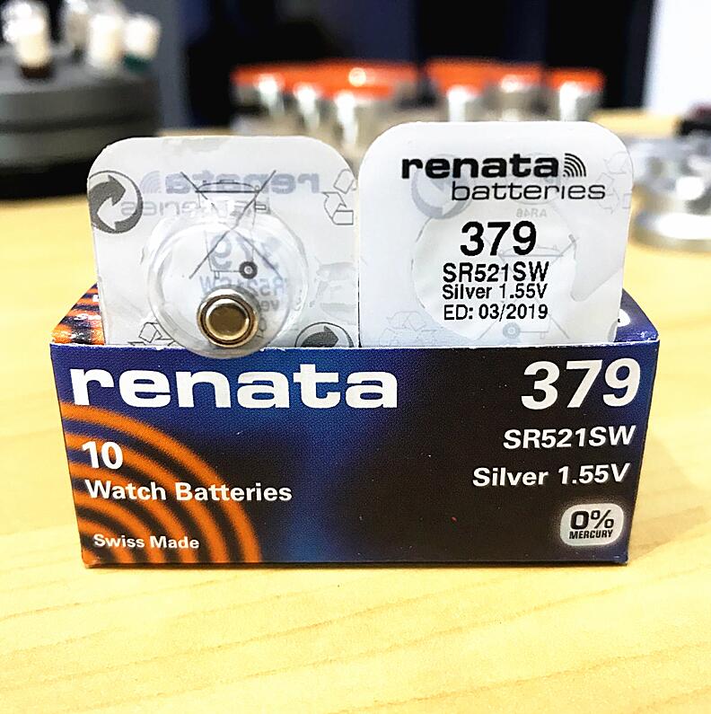瑞士Renata原装进口 手表电池379 SR521SW 1.55V氧化银纽扣电池