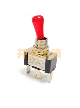 SCI台湾新进进口防水钮子开关 R13-423 3脚2档带灯 12MM 红色扁柄