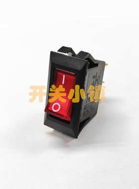 台湾RLEIL船型开关 3脚2档红色带灯翘板开关 RL1-5 32X17 双卡位