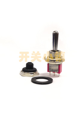 SH台湾兴瀚12MM进口钮子开关 T80-T T8014A 3脚3档双复位防水套装