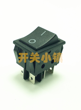 HONGJU台湾宏聚船型开关 R-220-C5N-BB 6脚2档 KCD4-202 30X22