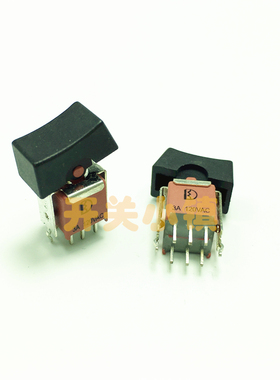 DAILYWELL台湾德利威钮子型防水船型开关 6脚2档带支架 RS-5