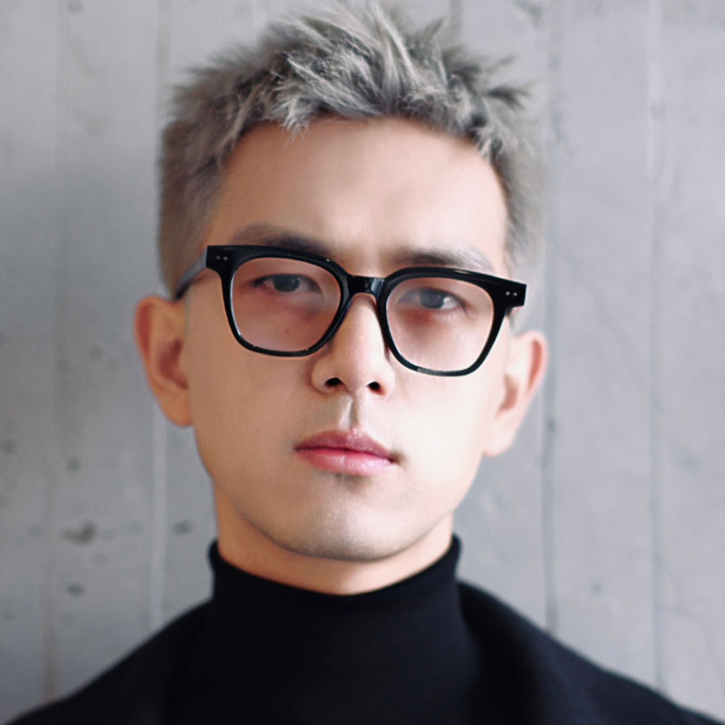 李现同款防蓝光眼镜男款痞帅黑框方形平光镜可配度数斯文败类框架