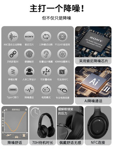 SoundMAGIC声美P60BT ANC头戴式无线主动降噪蓝牙耳机高解析音质