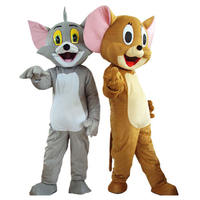Tom and Jerry cartoon puppet costumes, Tom Cat and Jack Mouse anime Cosplay costumes, performance event props thumbnail 7