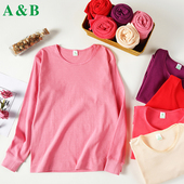 AB内衣秋冬纯棉圆领套装 基础保暖内衣T662 薄款 女秋衣秋裤 棉毛衫