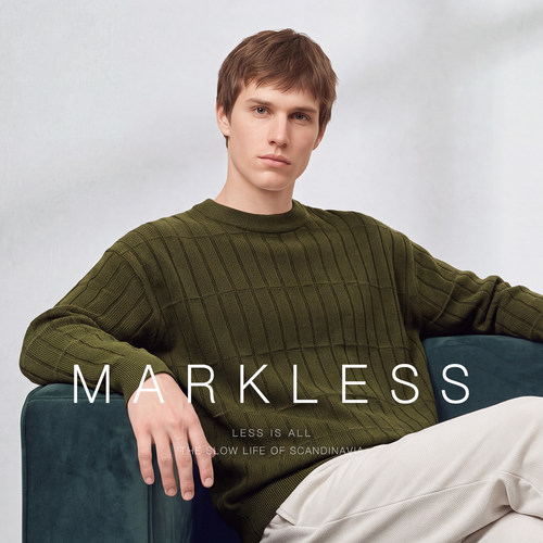 Markless澳米绒毛衣男士针织衫秋冬新款慵懒松弛感毛衫