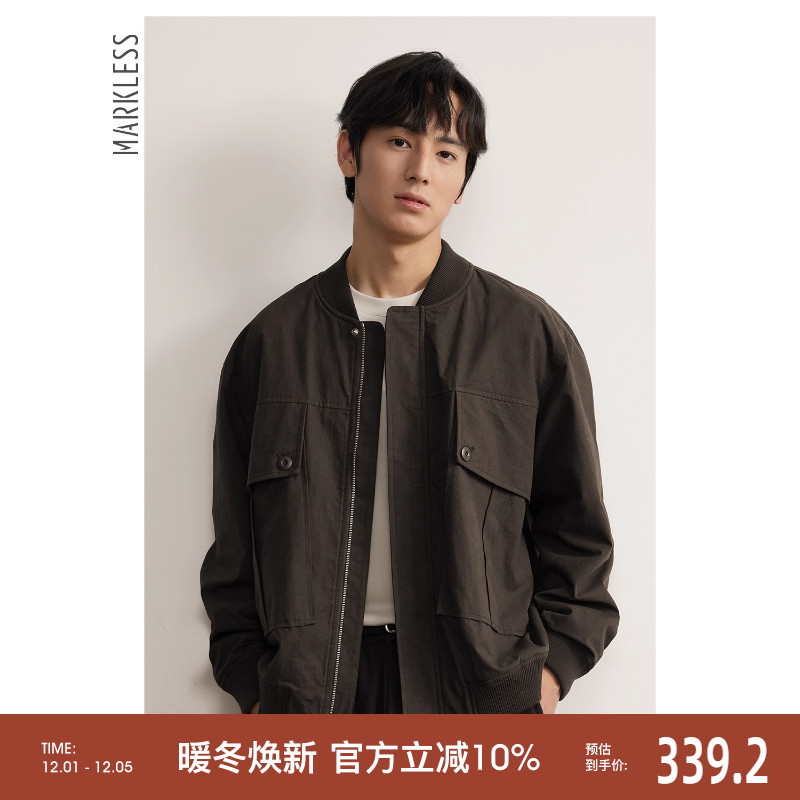 工装口袋飞行员夹克外套