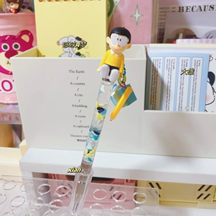 咸咸手作 哆啦A梦大雄挂件流沙笔刀 手帐开箱美工刀送替换刀片
