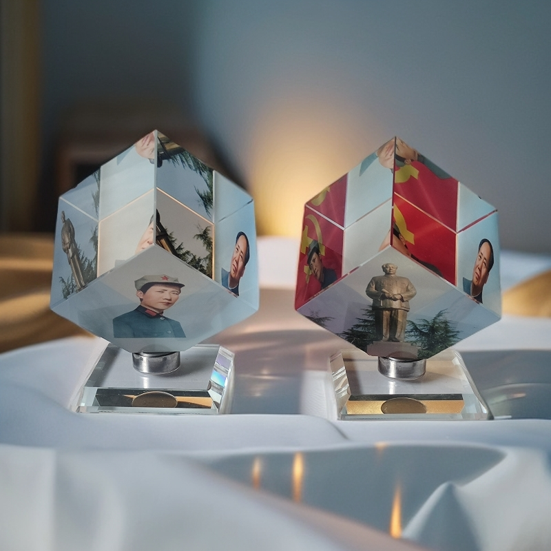 伟人魔方水晶旋转摆件桌面创意礼品办公室装饰送朋友闺蜜生日礼物,家居饰品,桌面摆件,淘宝优惠券,粉丝福利购,淘宝优惠卷
