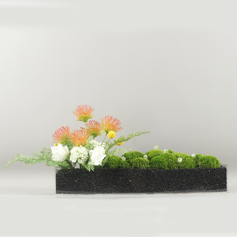 现代简约ins仿真花摆设植物隔断绿植花仿生花草假花造景装饰摆件