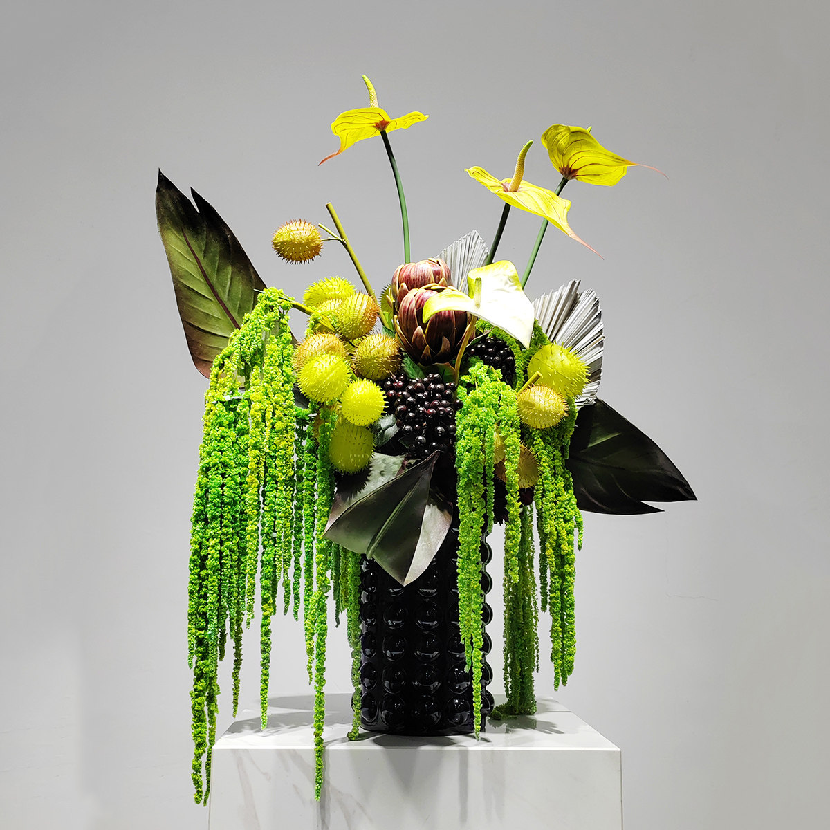 花瓶摆件干鲜花样板间轻奢装饰品
