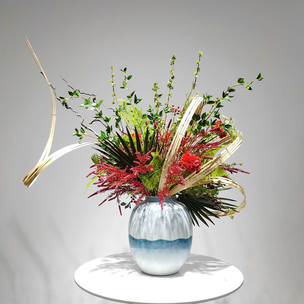 仿真花艺摆件前台高档餐桌酒店