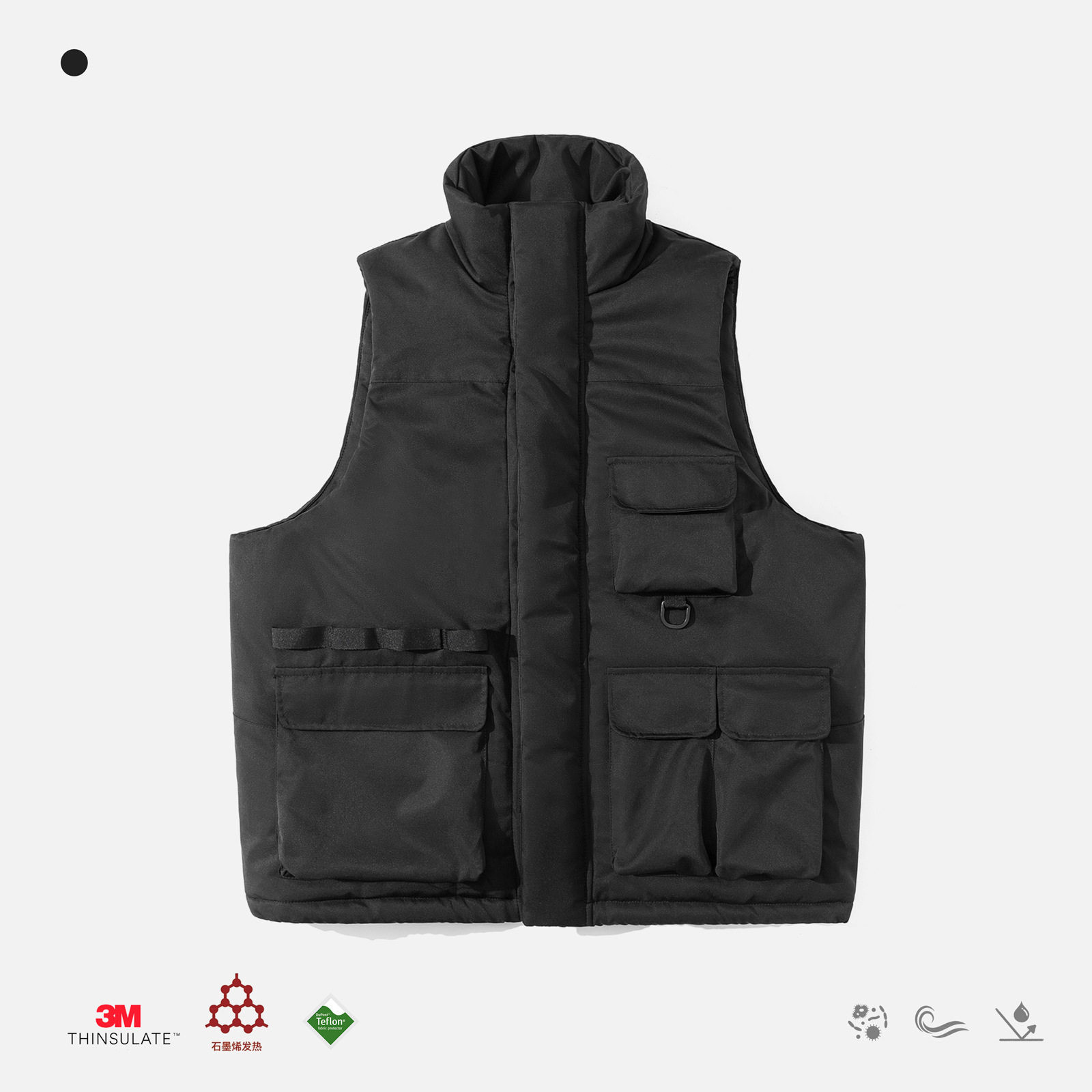 Maunsell 23AW 日系3M新雪丽保暖棉服Teflon三防自发热外套马甲