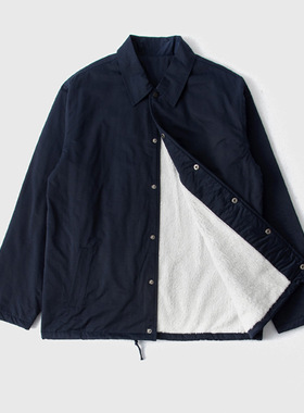 Maunsell 2020AW日系工装保暖宽松加绒教练夹克男女式夹克外套男