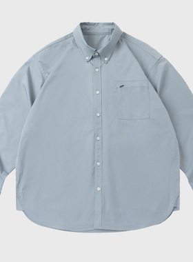 Maunsell 2022SS日系cityboy廓形宽松通勤隐藏拉链男式衬衫外套男