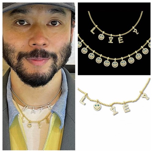 EYEFUNNY项链LOVE字母英文笑脸