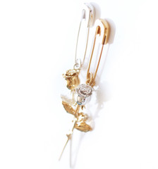 INS AMBUSH玫瑰花别针耳环日本小众潮流百搭男女个性潮流耳坠饰品