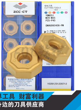 正品株洲FMA07刀盘双面十六刃面铣刀片ONHU060408-PM YBM351
