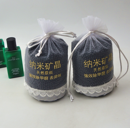 通用圆底纱袋纳米矿晶活性炭除甲醛网纱袋单个起批