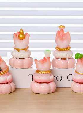 新款佛手转转办公室桌面情绪稳定解压小摆件创意好运莲莲装饰好物