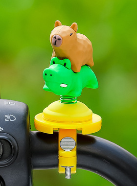 2025新款电动车配饰摆件好运连连水豚自行车摇摇乐装饰品汽车摆件