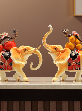 新中式柿子葫芦象摆件客厅玄关电视柜家居装饰品乔迁开业新居礼物