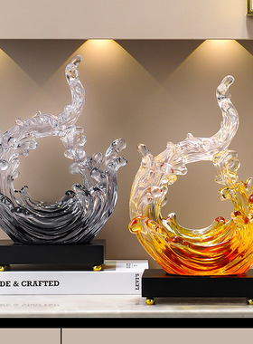 风生水起酒柜装饰品摆件家居饰品现代客厅电视柜办公室招财工艺品