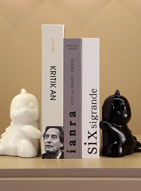 创意简约小恐龙书档家居室内摆件电视柜体书柜客厅玄关桌面装饰品