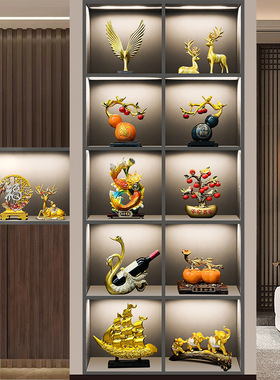 高档新中式电视酒柜装饰品摆件轻奢2025新款客厅家居玄关乔迁礼物