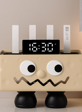 路由器盒子收纳盒桌面光猫机顶盒wifi电线隐藏放置架客厅装饰摆件