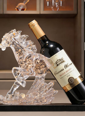 马到成功红酒架摆件轻奢高档客厅新款电视柜餐边柜酒柜装饰品