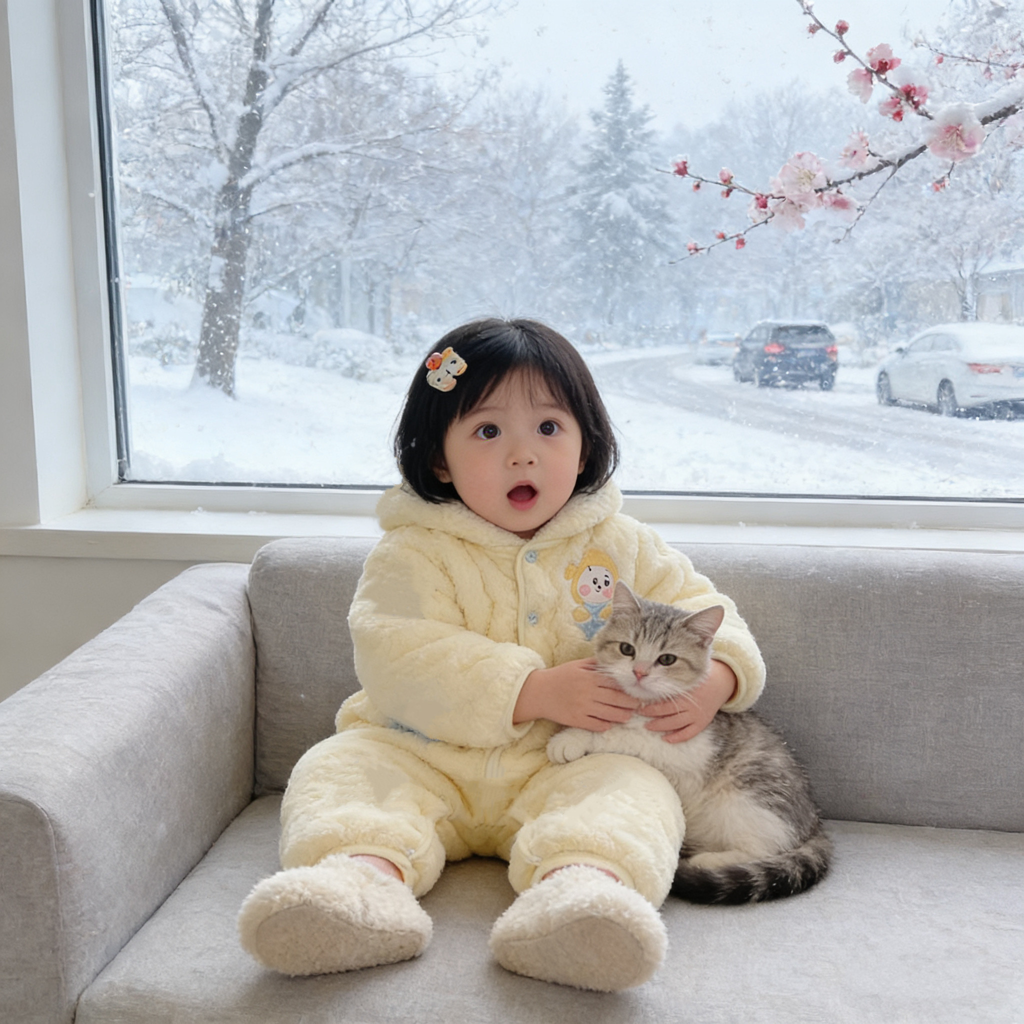 儿童加绒三层加厚600g家居服睡衣男女宝宝可爱居家套装冬季保暖,童装/婴儿装/亲子装,家居服套装,淘宝优惠券,粉丝福利购,淘宝优惠卷