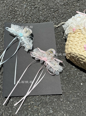 仙女蕾丝花朵飘带抓夹