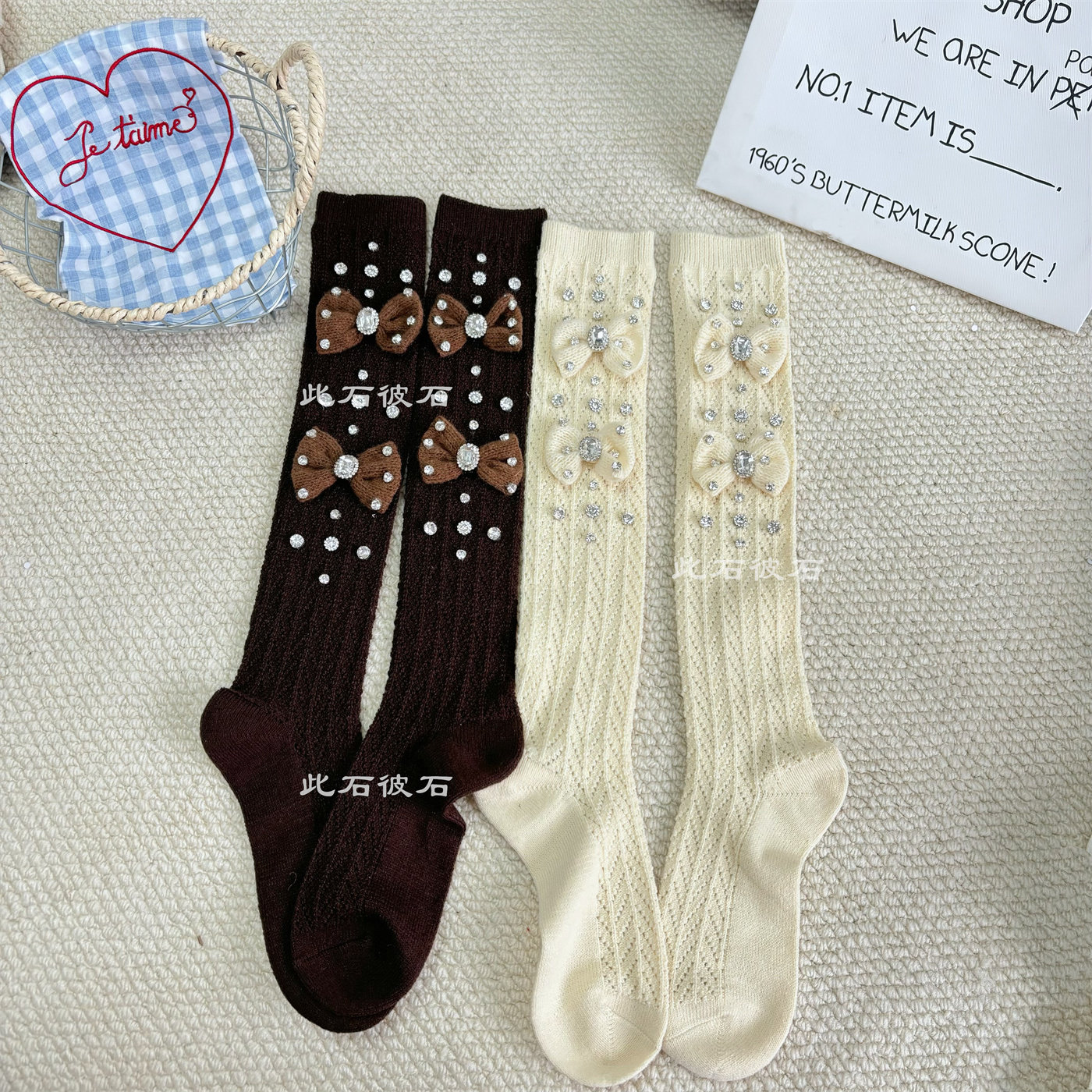 华丽气质闪闪惹人爱小腿袜蝴蝶结仙女风秋冬新款羊绒堆堆袜,女士内衣/男士内衣/家居服,长筒袜,淘宝优惠券,粉丝福利购,淘宝优惠卷