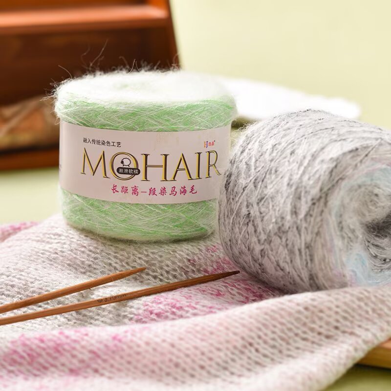 小云豆炫彩羊驼绒渐变色手编细线