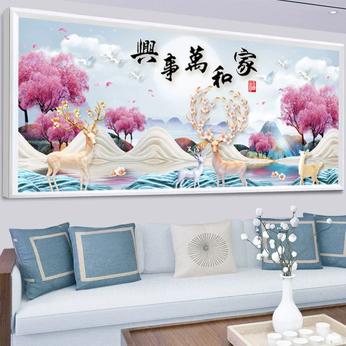 5D Diamond Painting 2021 Новая гостиная полная бриллиантовая дом и мастер Син -поперечный вышитый кирпичный шоу Crystal 2022