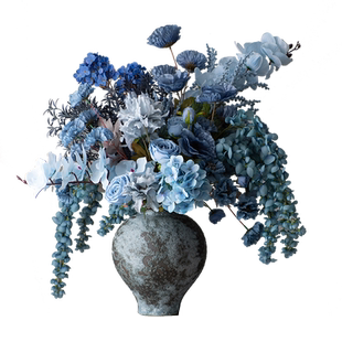 蓝色仿真植物森系仿真花绿色花韩系绿植仿真蕨类婚礼装饰植被造景