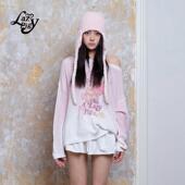 慵懒宽松舒适百搭针织衫 ALazyPig渐变色印花毛衣女秋季 新品 上衣