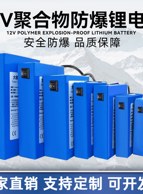 12V聚合物大容量锂电池监控防蜂服广告牌灯箱led灯喷雾器户外电源