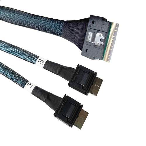 博通 05-60001-00 x8 SFF-8654 转 SFF-8612 OCuLink x4 数据线