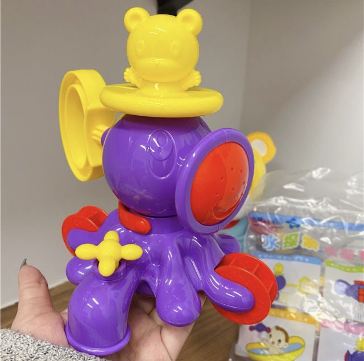水枪水探索洗澡玩具章鱼水枪水龙头沙滩玩具 清仓微瑕 全新无盒