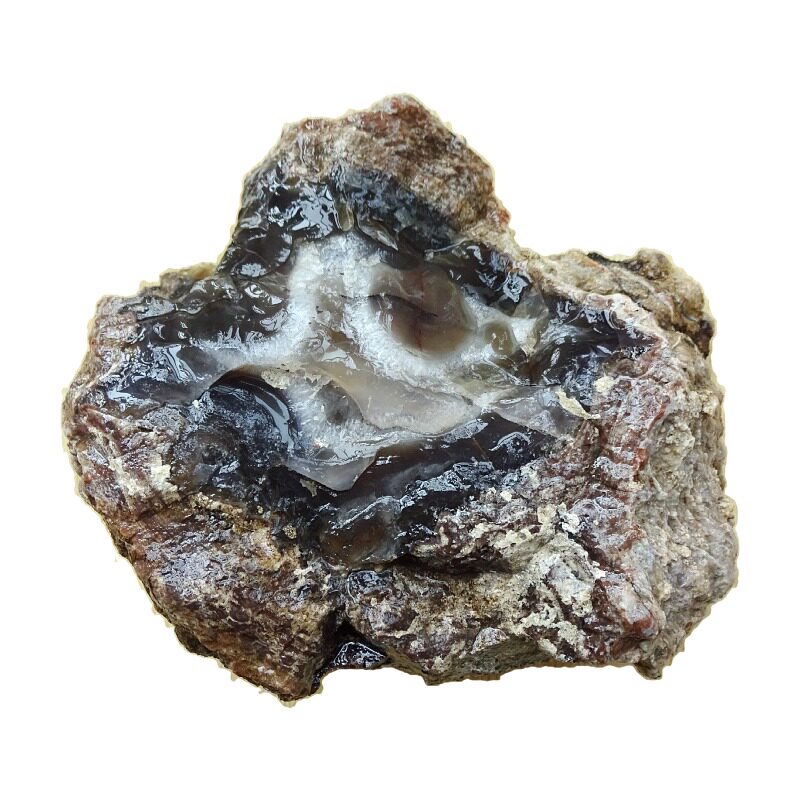 北票天然奇石观赏石菊石火山岩浆堆积形成的火山蛋水晶洞原石2738