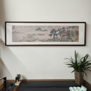沈周支硎遇友图新中式山水挂画