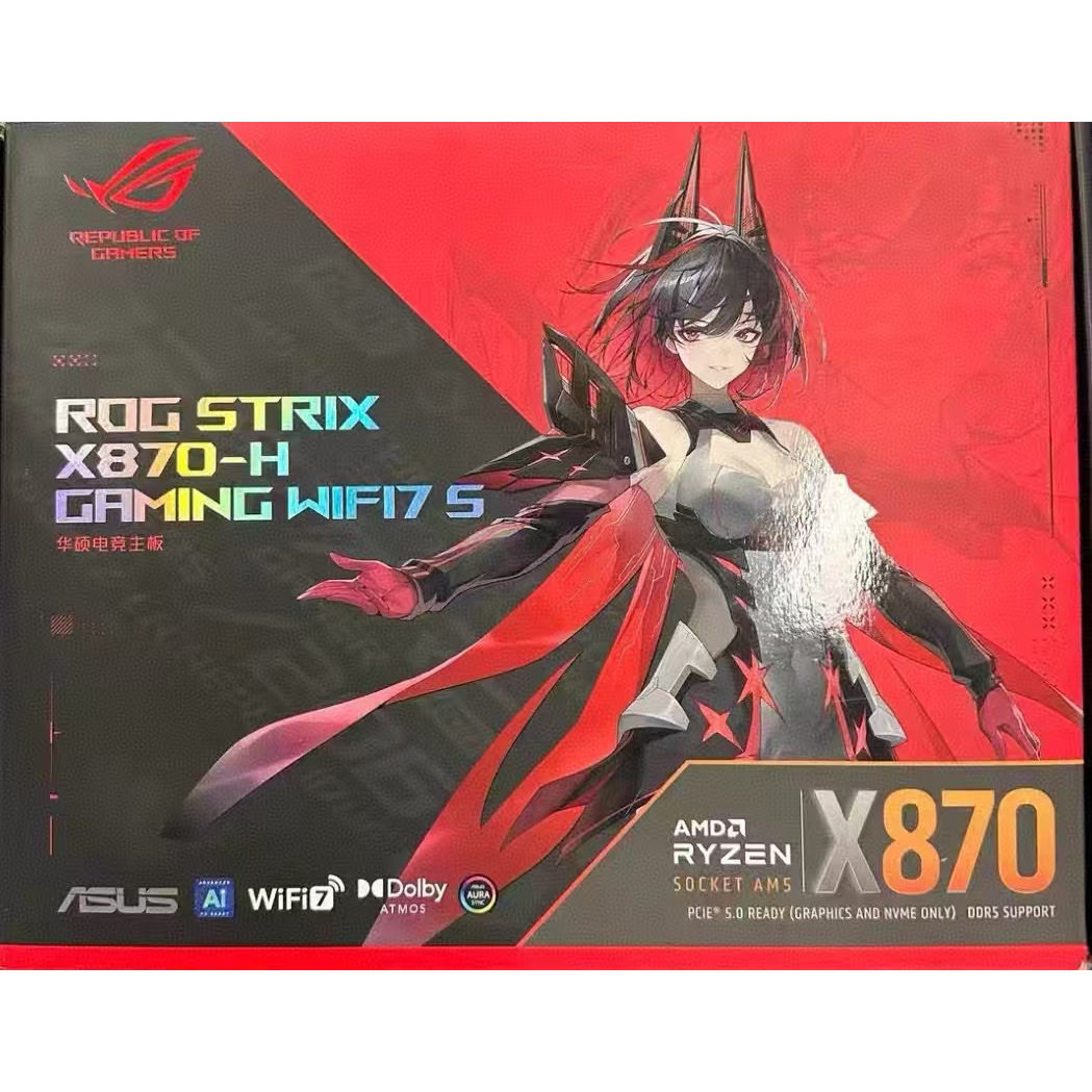 Материнская плата ROG STRIX X870-H GAMING WIFI7SROG поддерживает CPU9950X3D/9800X3D Изображение 1