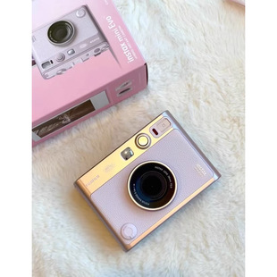 富士拍立得新款minievo桃粉色3寸胶片相机可预览存储蓝牙直连手机